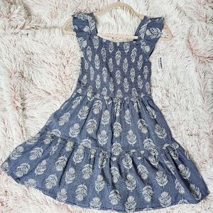 NWT Sleeveless Smocked Marbell Blue Floral Dress